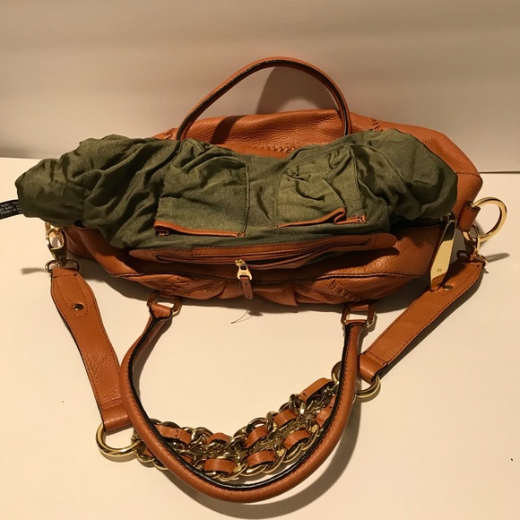 ORYANY BURNT ORANGE LEATHER SHOULDER BAG . - Picture 8 of 8